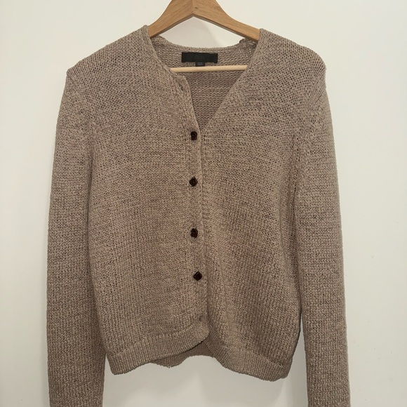 Zara Neutral Beige Button-Up Knit Cardigan - Picture 2 of 4